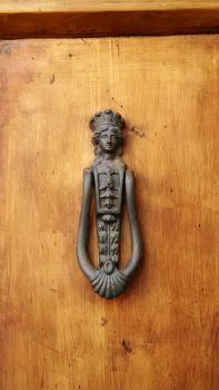 On a door in Tuscany