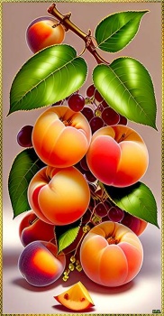 Solve Персики на ветке. jigsaw puzzle online with 50 pieces