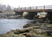 The bridge to Reid State Park in Maine