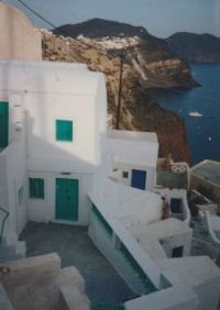 Cliffside dwellings in Ia, Santorini
