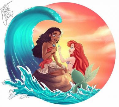 Moana and Ariel
