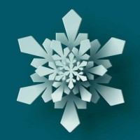 white-christmas-paper-cut-3d-snowflake-with-shadow-on-teal-colored-background-winter-design-elements-for-presentation-banner-cover-web-flyer-card-sale-poster-slide-and-social-media-vector