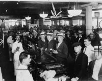 A bar in New York City, the night before prohibition began,1920