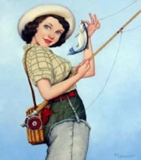 Fred Calleri Artwork  -  'Mathilde caught a Fish!'