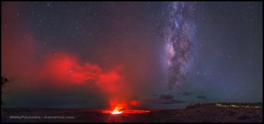 Volcano and Milky Way