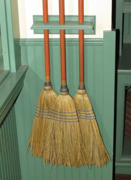 3 Brooms on Green