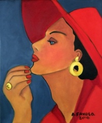Abelardo Favela Artwork  -  'Mujer en Rojo'