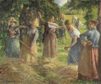 Hay Harvest at Éragny, 1901, Camille_Pissarro