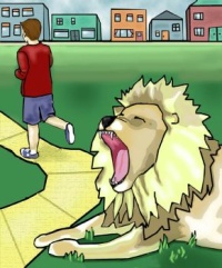 Lounging Lion