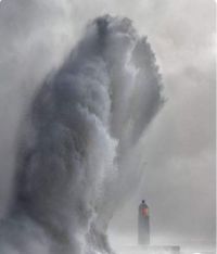 How is this Lighthouse still standing after this hit? Porthcawl in Wales