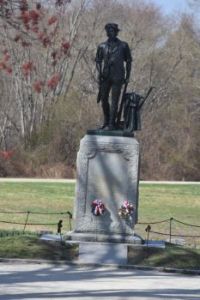 Minuteman statue at the Old North Bridge, Concord, Massachusetts
