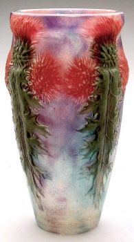 Glass Thistle Vase, Gabriel Argy-Rousseau, about 1910