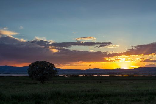 Sunset over Lake Helena