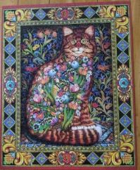 Tapestry Cat by Lewis T Johnson