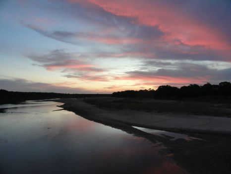 Sunset Letaba river Kruger National Park