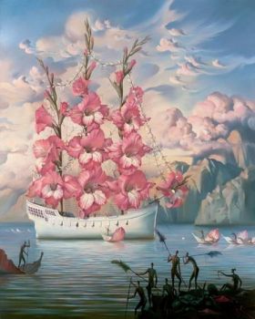 Salvador Dali Arrival of the Flower Ship