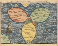 Heinrich Bünting, stylized map, 1581