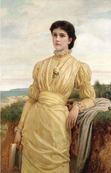 Charles Edward Perugini (Italian/British, 1839–1918), The Lady in the Yellow Dress