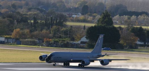 KC-135 Stratotanker departing RAF Mildenhall England
