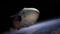 SpaceX Dragon V2 in flight (artist rendering)