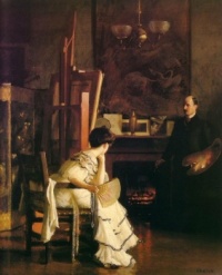 Studio sitting, William MacGregor Paxton