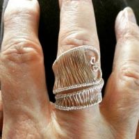 wire wrap "spoon" ring