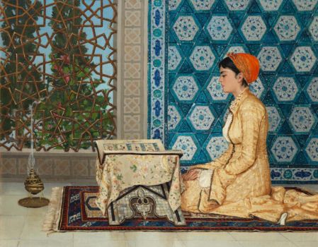 Osman Hamdi Bey (Turkish, 1842–1910) Young Woman Reading (1880)
