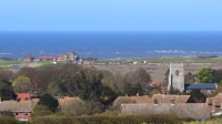 A VIEW OVER BRANCASTER TOWARDS SCOLT HEAD ISLAND AND THE GOLF CLUB