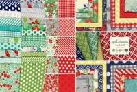 April showers fabric patchwork - larger