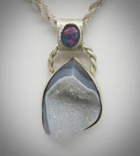 Drusy and Opal pendant
