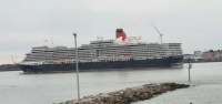 One of the Cunard Queens on the Mersey