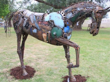 Horse Scrap Art - Lockhart, New South Wales, Australia...
