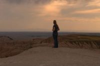 Standing on the edge of the Badlands