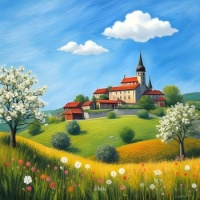 Springtime by BoBilo Art    (the number of pieces can be changed from 9 to 440)