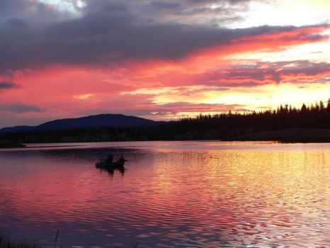 peaceful fishing, British Columbia, Canada