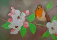 Spring time. Original acrylic painting
