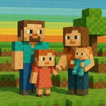 Solve MINECRAFT FAMILY jigsaw puzzle online with 36 pieces