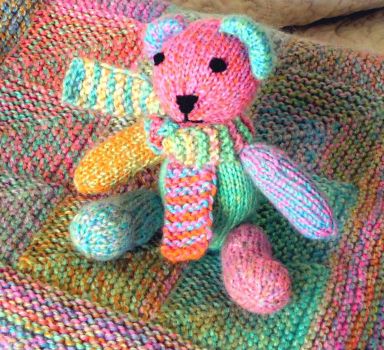 rainbow teddy knitting pattern