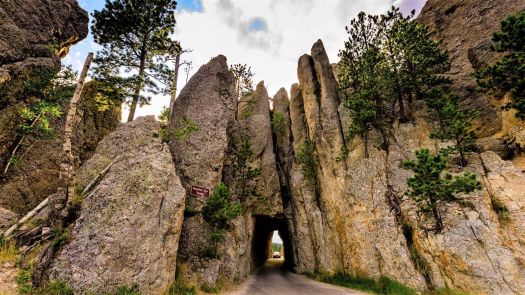 Solve Needle's Eye Tunnel on Highway 87 in South Dakota jigsaw puzzle ...