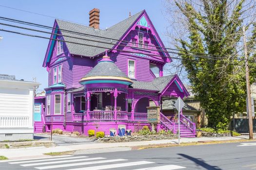 A purple house in Lewes, Delaware