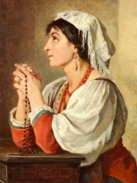 An Italian Woman with a Rosary, 1876, Bertha Wegmann (1847-1926)