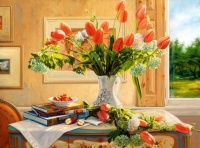 French Tulips And Crab Apples
