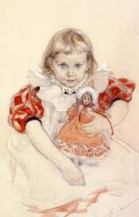 Carl Larrson, Swedish Artist, Girl With A Doll