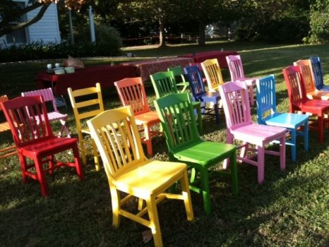 Colorful chairs!