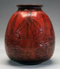 Mary William Butler (1873-1937) Vase with Blue Crabs - Newcomb Pottery, New Orleans c.1903.