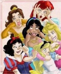 Goofy Disney princesses
