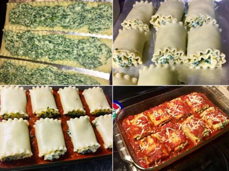 Homemade Spinach Lasagna Rolls