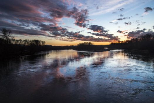 Skagit River, Washington Sunset