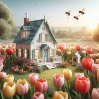 In the tulips field