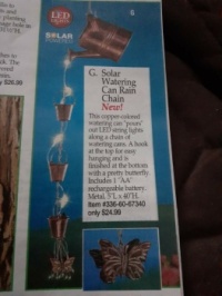 Solar Watering Can Rain Chain